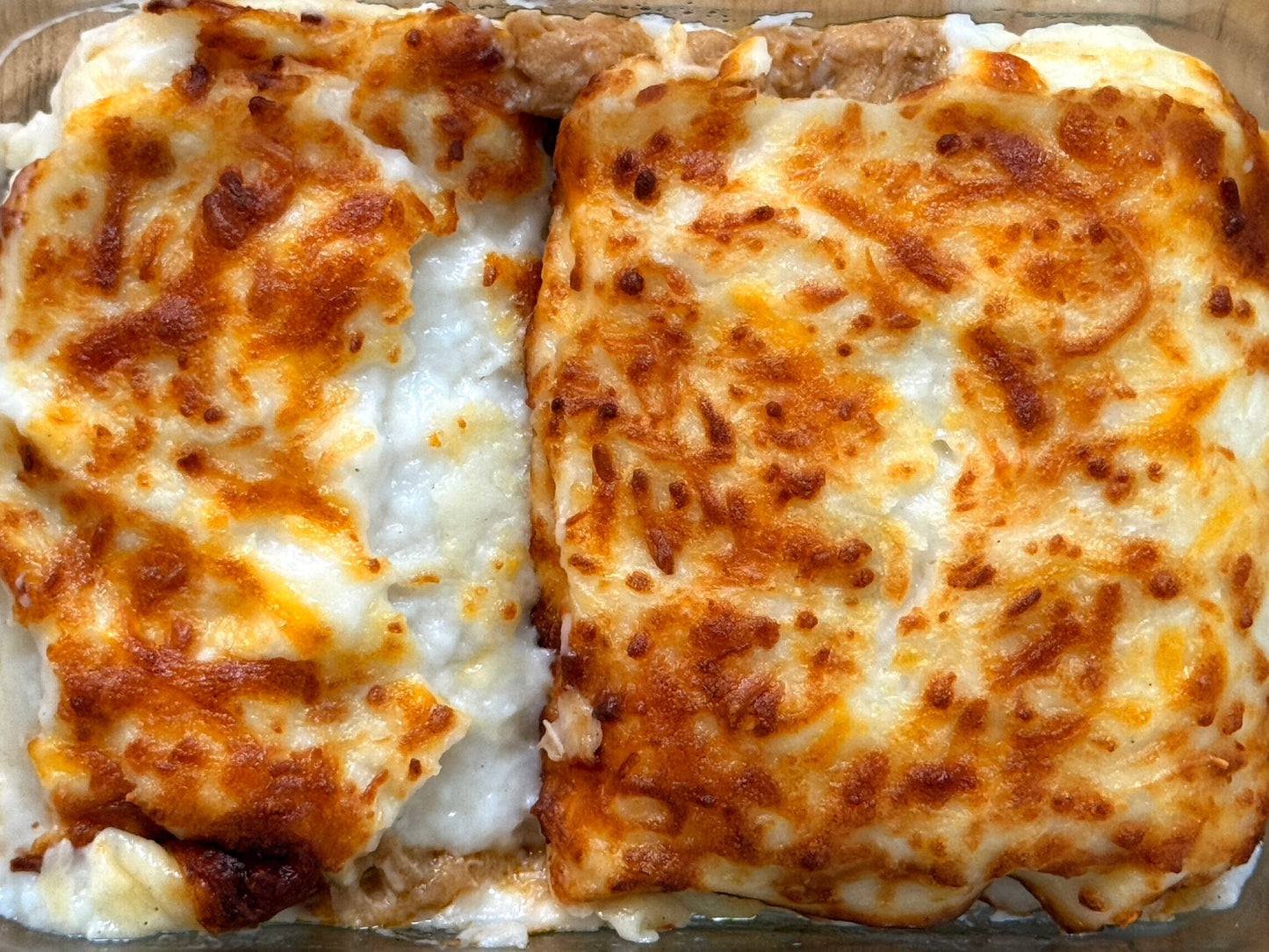 Canelones de carne gratinados