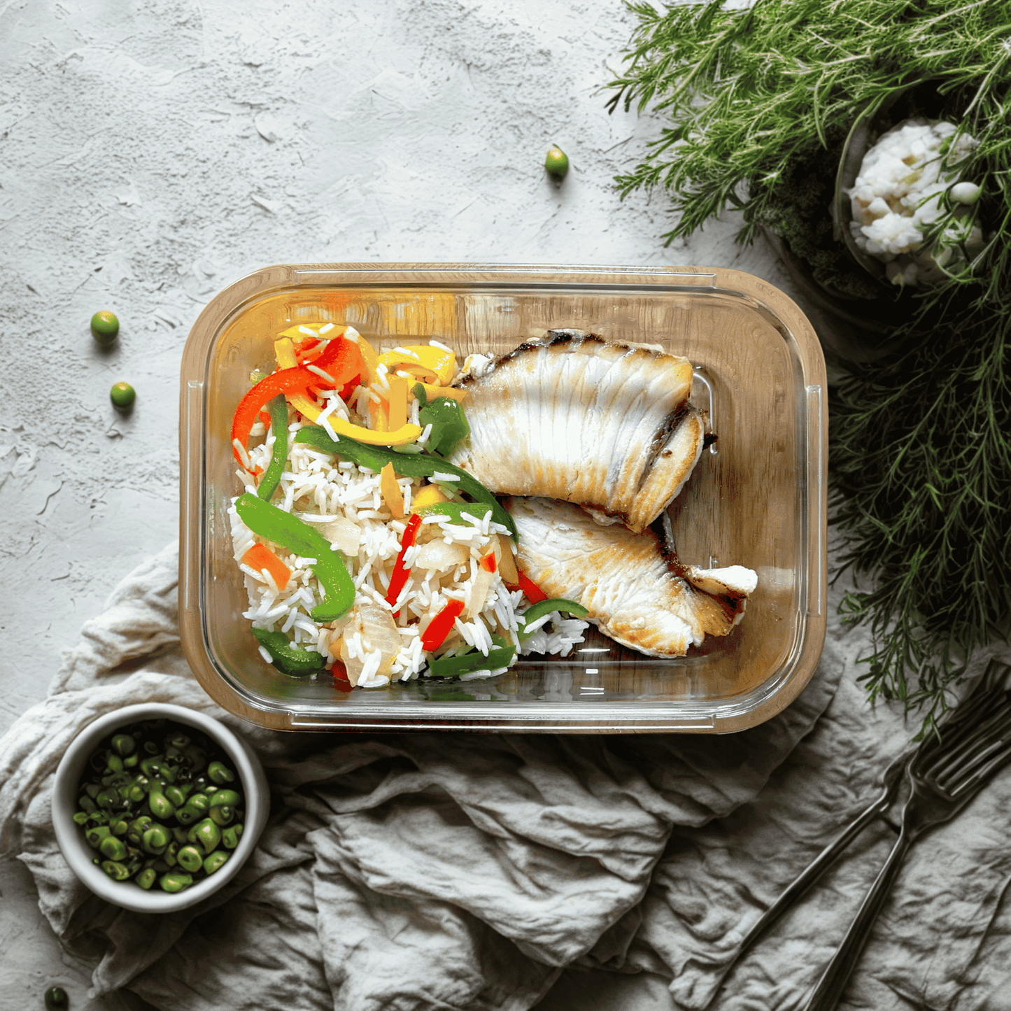 Tintorera a la plancha con arroz y verduras