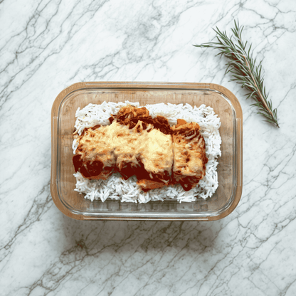 Pimientos rellenos de bacalao gratinados con arroz
